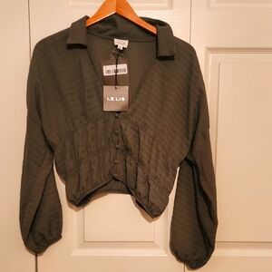 LE LIS size S green blouse